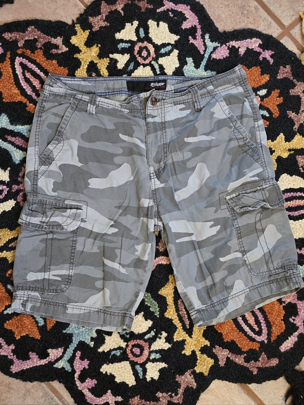 🔥🔥Plugg Men's Gray Grenn Camo Cargo Shorts🔥🔥 Size 32/33